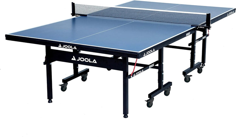 Professional-grade medium-density fiberboard indoor table tennis table, equipped with a quick-locking table tennis net and a stand set - assembled in 10 minutes easily - of high quality - foldable, with a single-player playing mode P4436