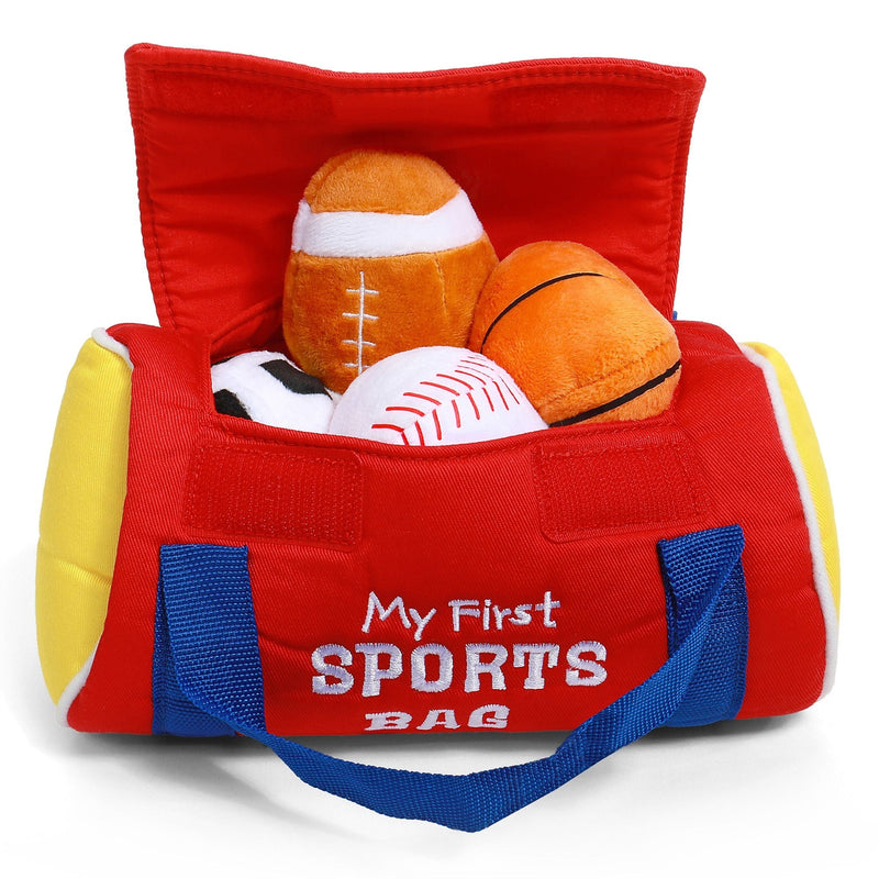 Baby My First Sports Bag Stuffed Plush Playset, Baby Gift Toys, 8-in Q8759