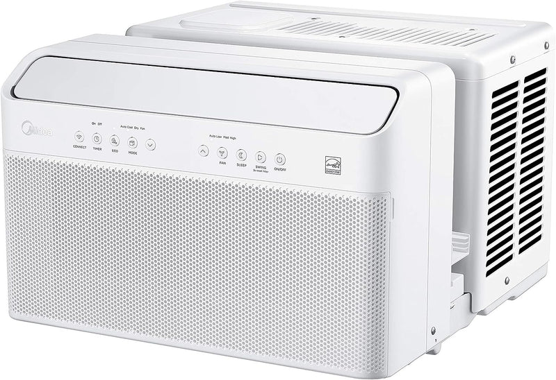 U-Shaped Inverter Window Air Conditioner 12,000BTU with Open Window Flexibility, Robust Installation,Extreme Quiet, 35% Energy Saving, Smart Control, Alexa, Remote, Bracket Included (Renewed) S6669