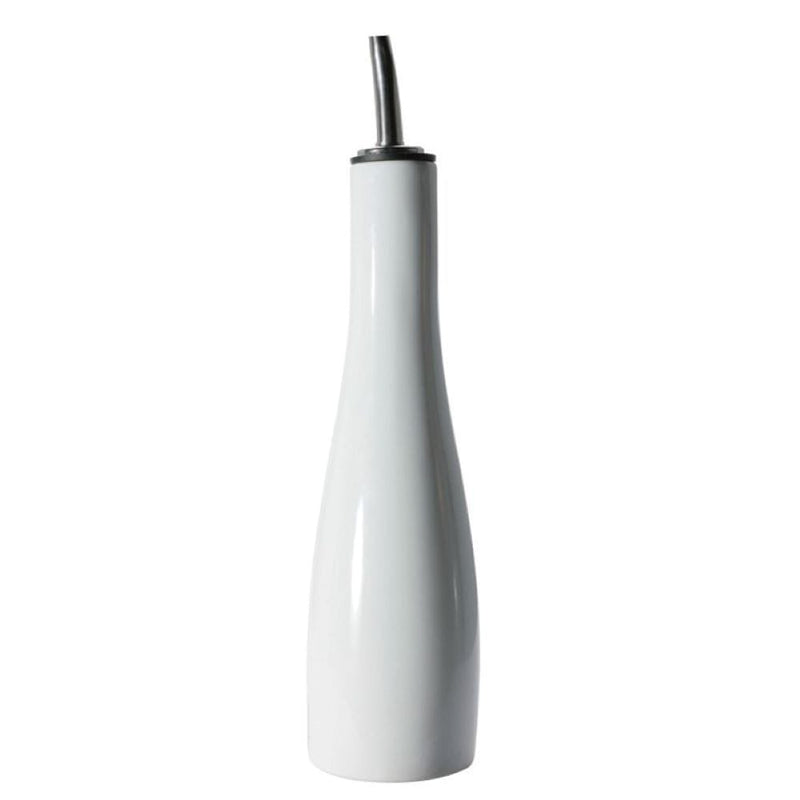 Porcelain Vinegar Bottle with Pouring Spout, 10-oz, White D601