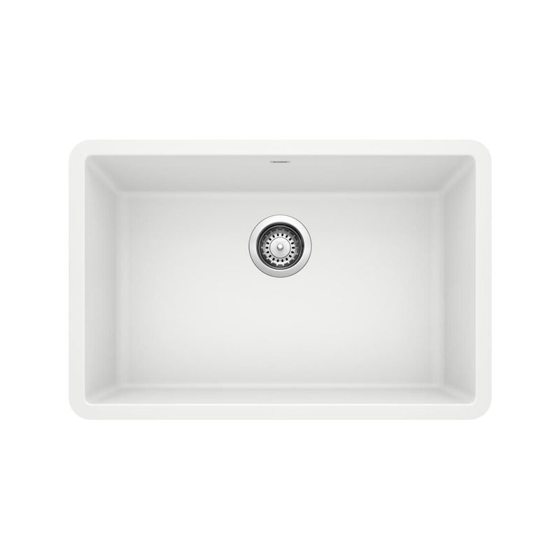Precis 27-in Single Bowl Undermount Kitchen Sink, White R214