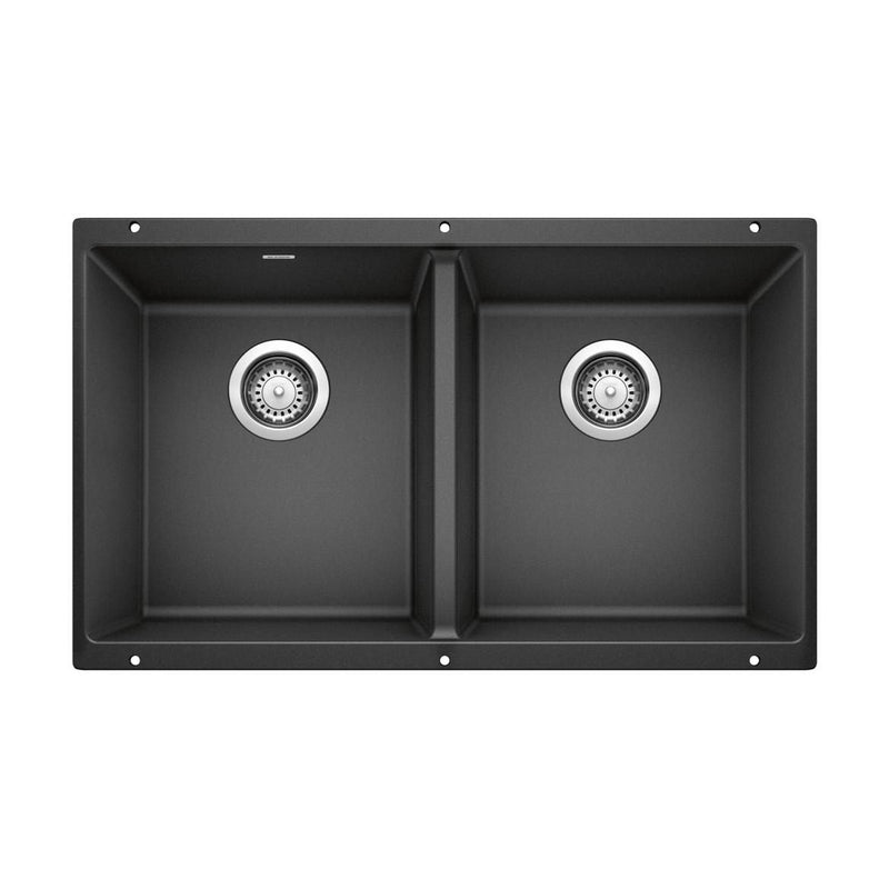 Precis 29-in 50/50 Double Bowl Undermount Kitchen Sink, Anthracite T8831