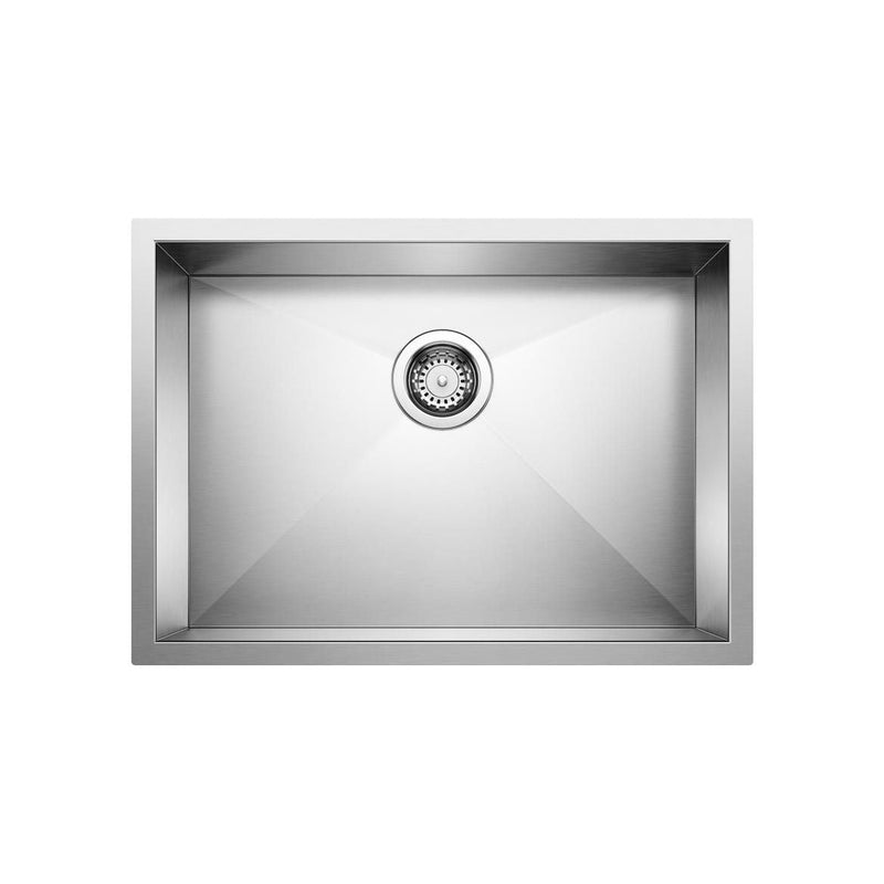 Quatrus R0 25-in Single Bowl Undermount Stainless Steel Kitchen Sink P4187