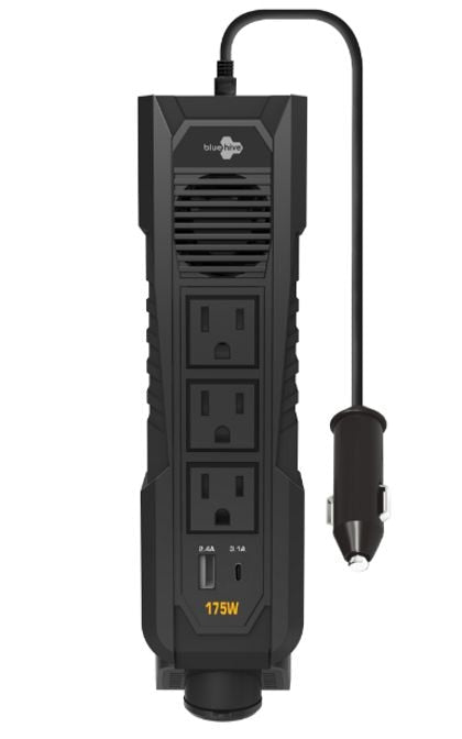 Power Inverter with USB Ports & Electrical Outlets, 175W A4320