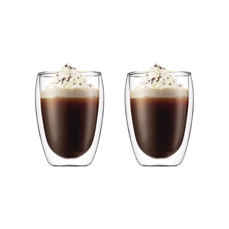 Double Wall Clear Glass Mugs, 11.8-oz, 2-pk Q5786