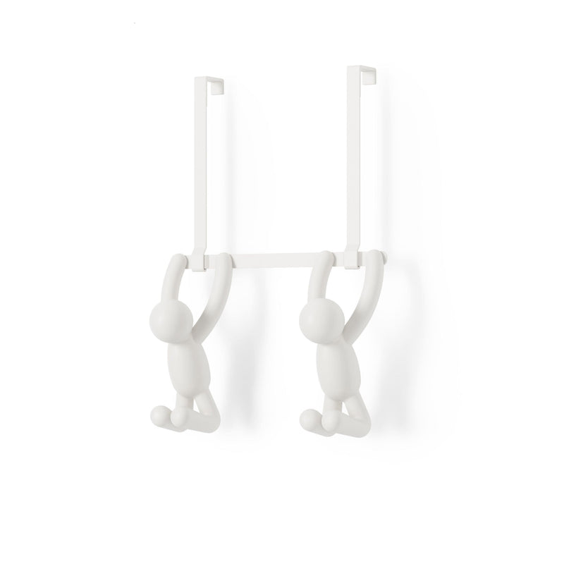Buddy Over The Door Double Hook, White S5592