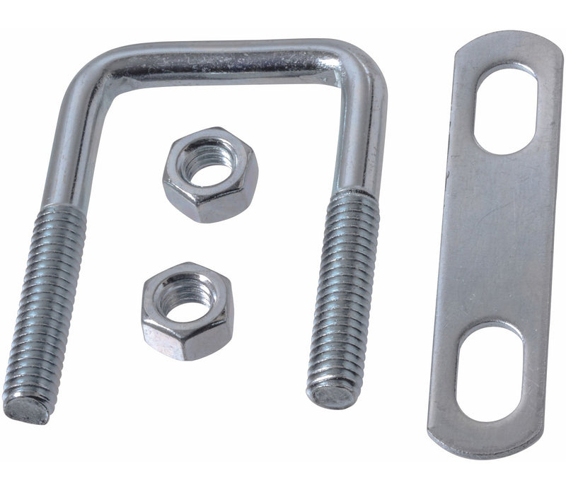Square U Bolt, Carbon Steel and Zinc-Plated, 2-1/2 x 1-1/3-in S9395