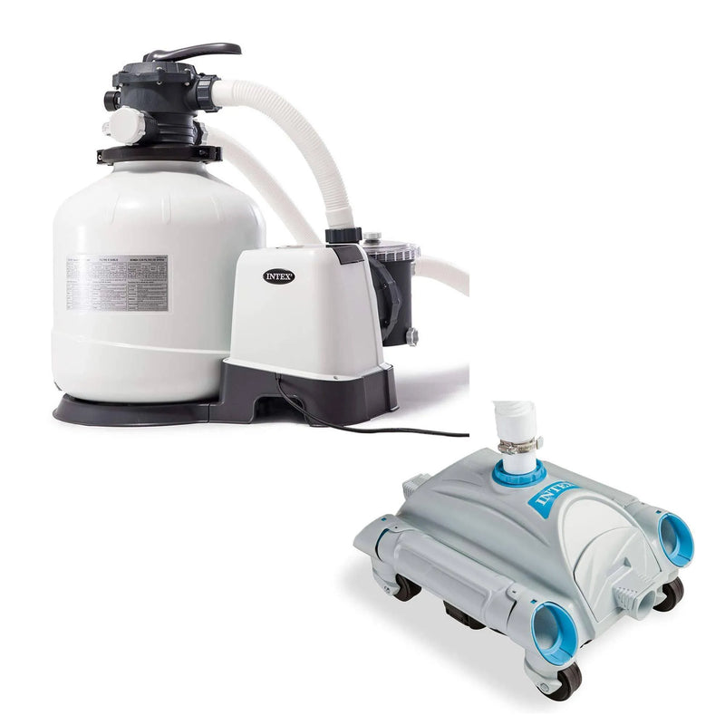 3000 GPH Above Ground Sand Filter Pump and Automatic Vacuum N3441