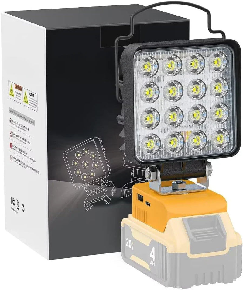 Cordless 20V Max LED Work Light for 20v Battery 48W Flashlight U2159