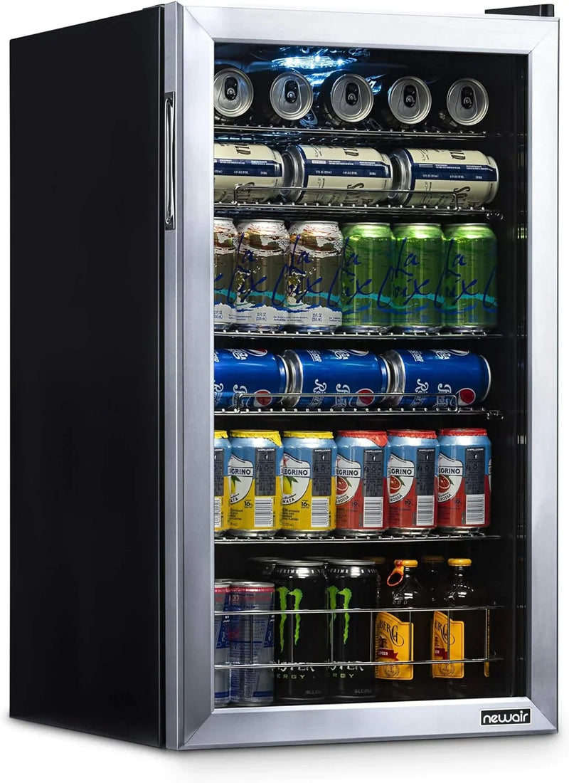 Beverage Refrigerator Cooler | 126 Cans Free Standing with Right Hinge Glass Door K3364