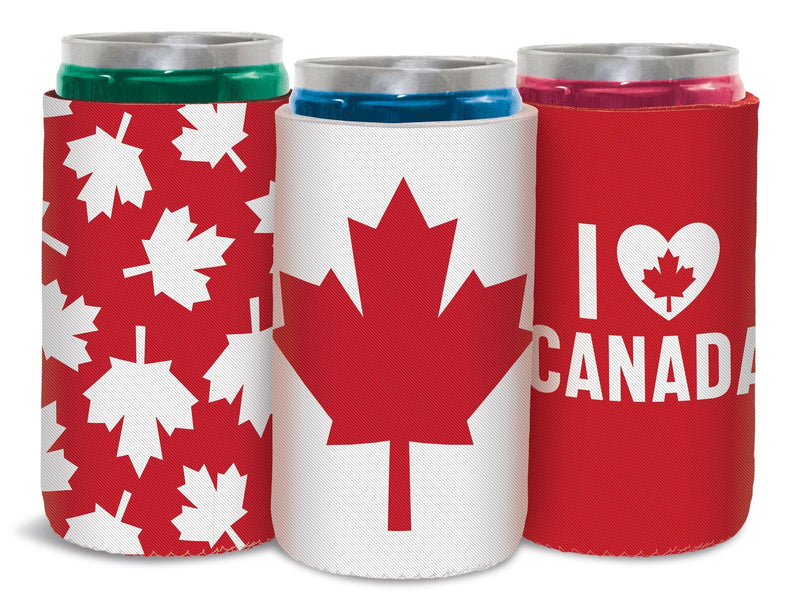 Canada Day Drink Cover Sleeves, Assorted Designs, 3-pk V5947