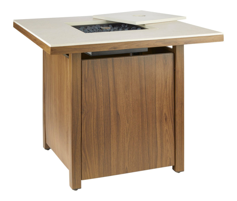 CANVAS Clarke LP Gas Outdoor Fire Table, 40,000 BTUs, 30-in, Brown T4462
