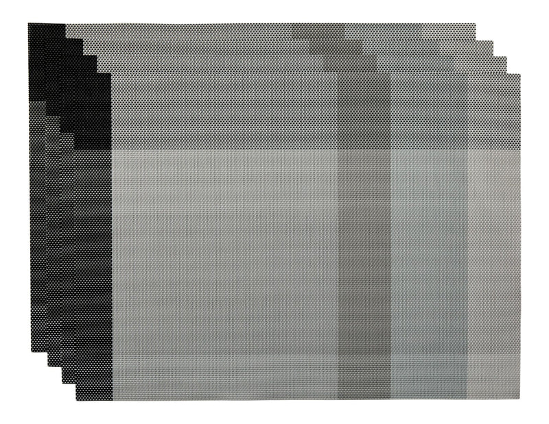 CANVAS Grey Check Textilene Placemat, 13-in x 18-in, 4-pk Y2752