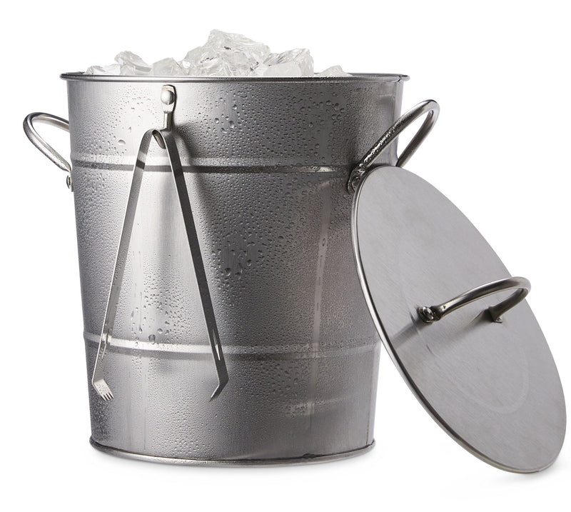 CANVAS Ice Bucket and Scoop, Stainless Steel with Insulated Liner, Silver, 9.06-in A3205