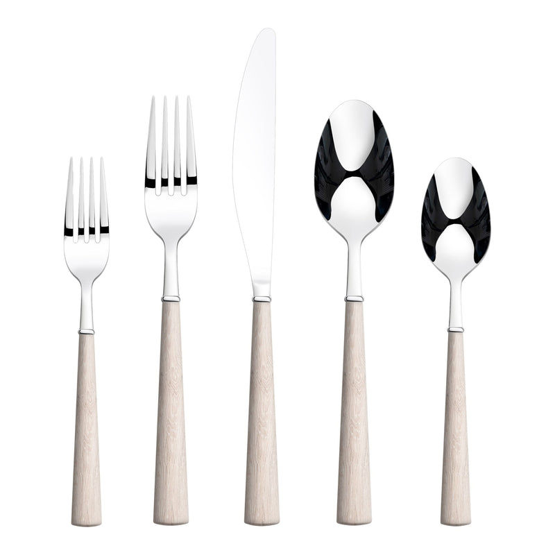 CANVAS Kariya Faux Bone Handle Flatware Set, Stainless Steel, Serves 4, 20-pc D2711