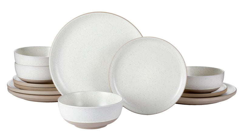 CANVAS Maywood Speckled Two-Toned Dinnerware Set, Serves 4, 12-pc N5757