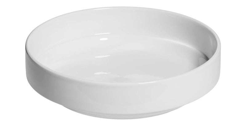 CANVAS Modern Edge Porcelain Dinner Bowl, 7.8-in, White H6346
