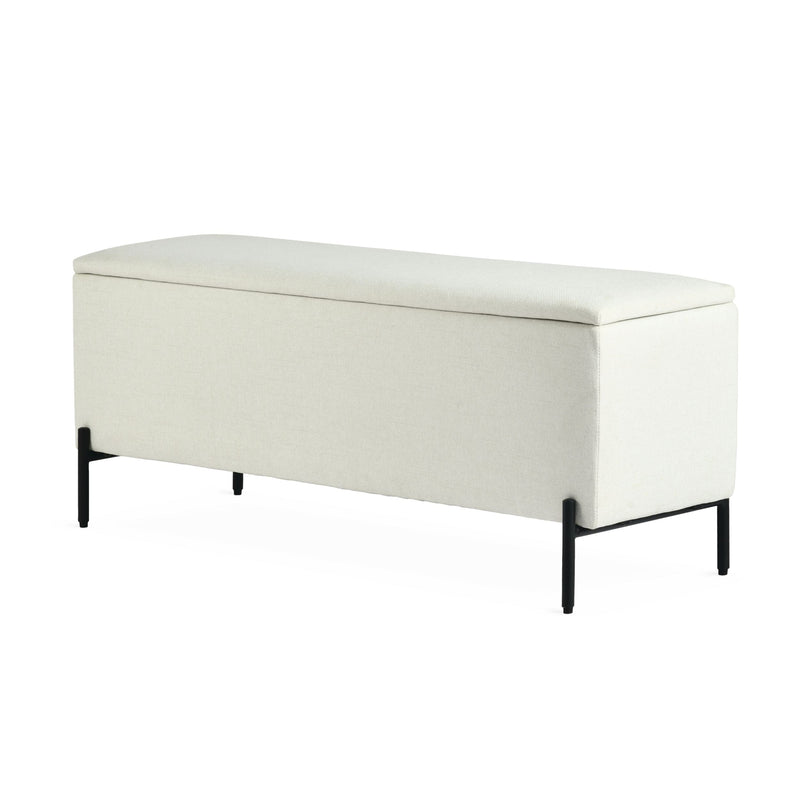 Canvas Picton Storage Bench, White I7855