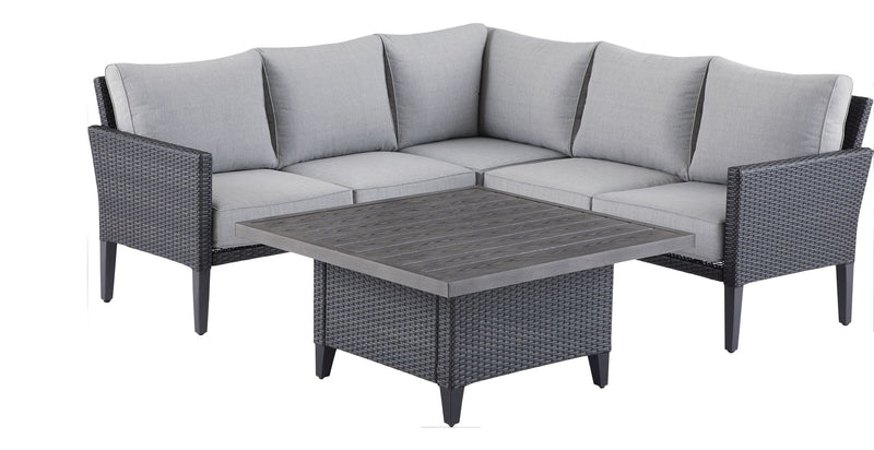 CANVAS Square Outdoor Patio Conversation Dining Set with UV-Resistant Cushions, 3-pc L8634