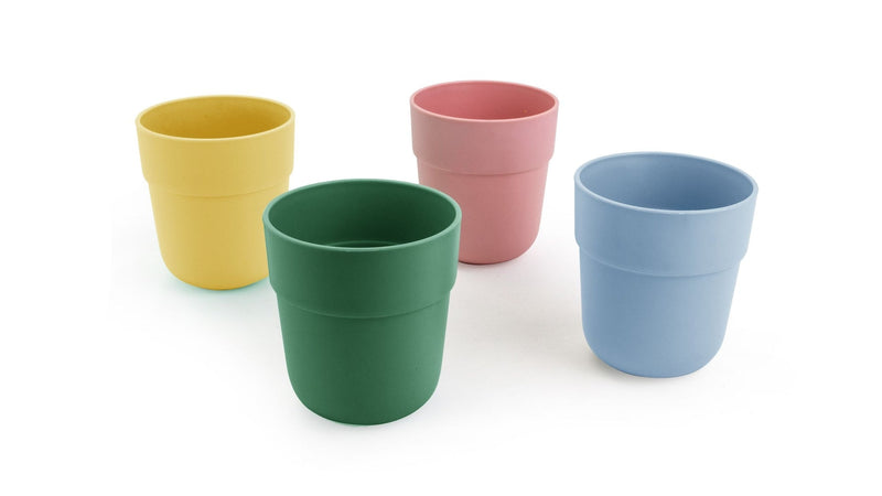 CANVAS Reusable Plastic Tumbler Cups, BPA Free, Recyclable Material, Suitable for Kids, 4-pk I1447