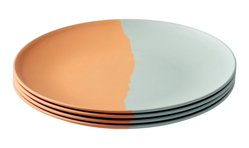 CANVAS Two-Toned Side Plate Set, Round, Bamboo, 4-pk U8641