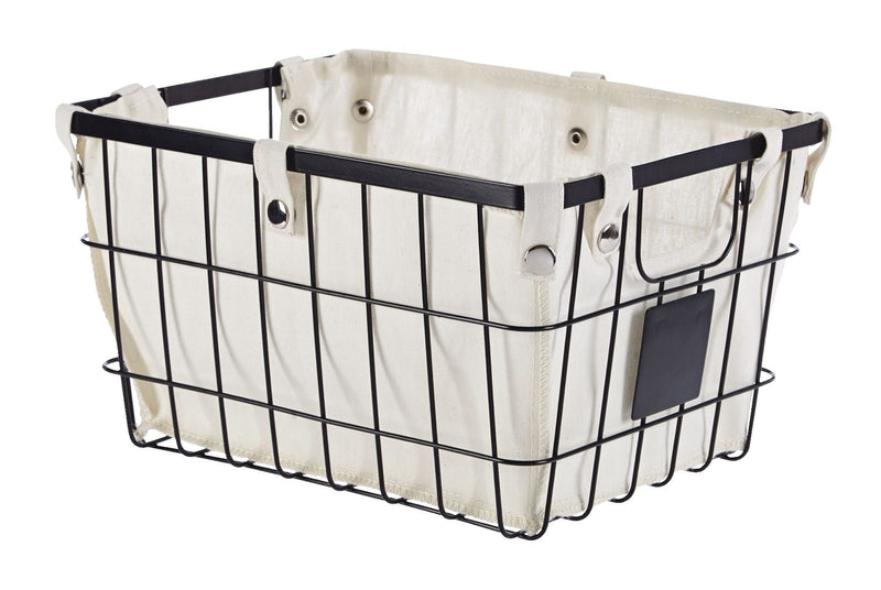 CANVAS Wren Rectangular Wire & Fabric Basket, Assorted Sizes G1044