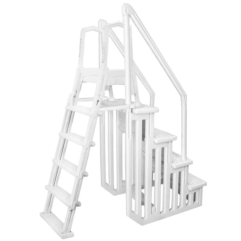 Deluxe A-Frame Above-Ground Swimming Pool Ladder Large Entry Non P5024