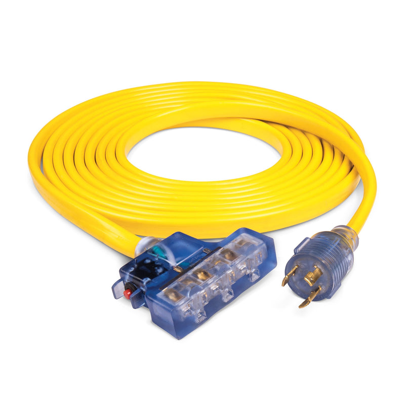 20A, 125V L5-30R Flat Design Generator Extension Cord, 25-ft M5338