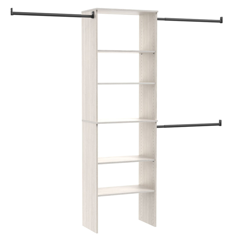 Suite Symphony Laminate Wood Tower Starter Kit with Rods, White Timber, 25-in F8305