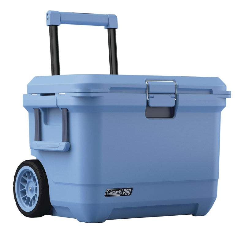 Pro Wheeled Hard Cooler, Blue, 55 QT F4894