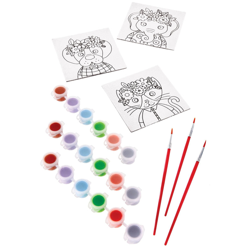 Colour Your Own Canvas Animal Set, 8-ct M7869