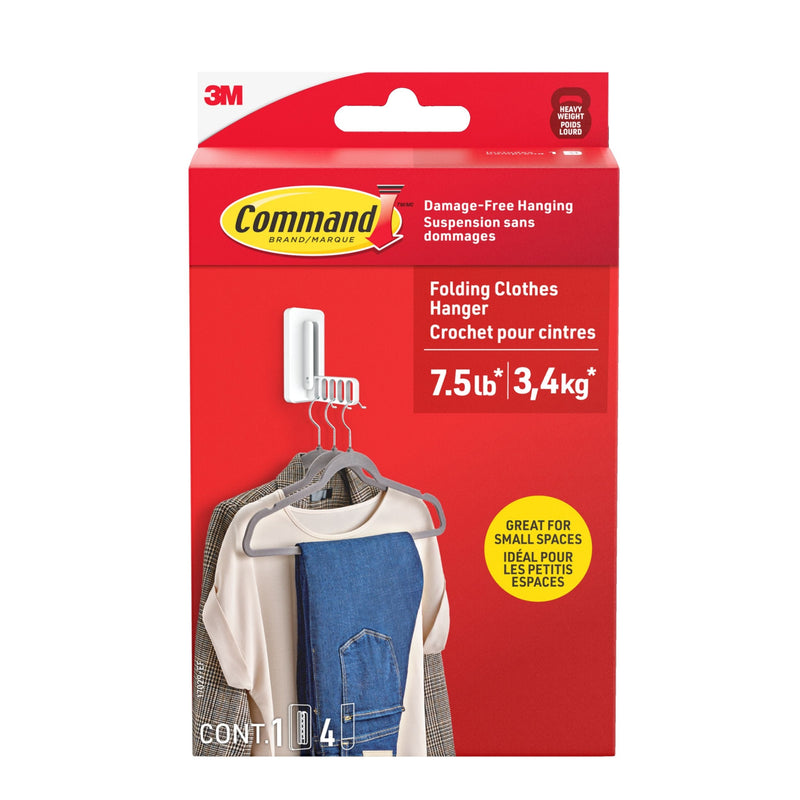 7.5-lb Large White Damage Free Folding Clothes Hanger Y560