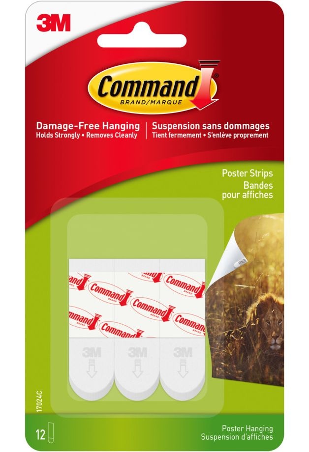Removable Hook with Adhesive Strips, Damage Free Hanging, Reusable, Re-Position U4908