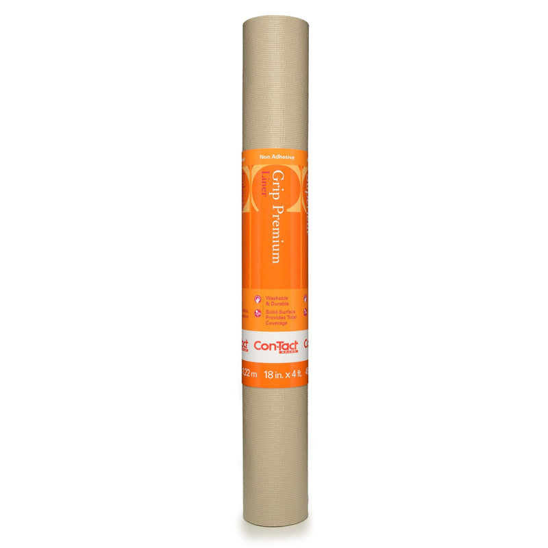 Con-Tact Grip Premium Non-Adhesive Cushioned Shelf/Drawer Liner, Taupe, 18-in x 4-ft P4457
