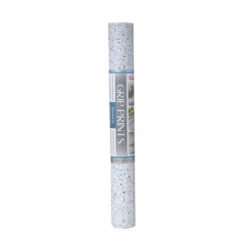 Con-Tact Grip Prints Non-Adhesive Cushioned Shelf/Drawer Liner, White Granite, 18-in x 4-ft H5843