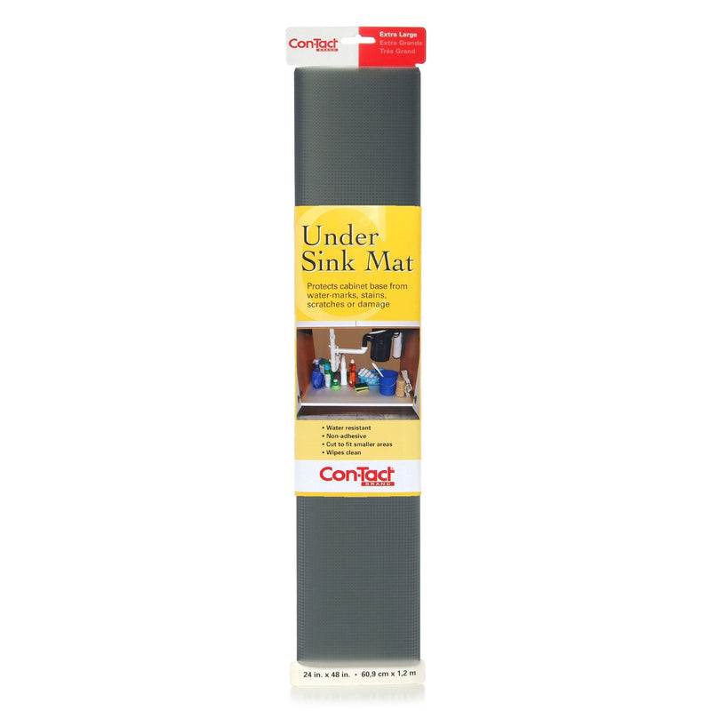 Con-Tact Under Sink Mat Non-Adhesive Non-Slip Liner, Graphite, 24 x 48-in A856