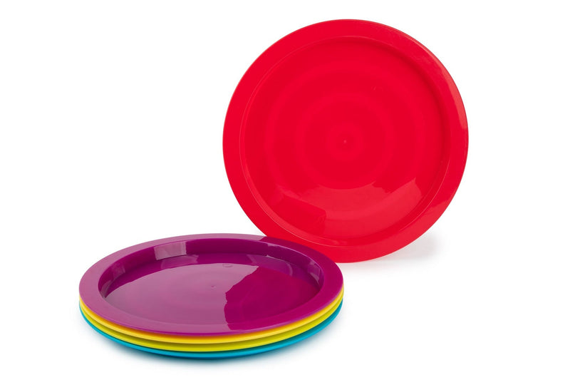 Plastic Kids Plates, BPA Free, 5-pc, Assorted Colours X9391