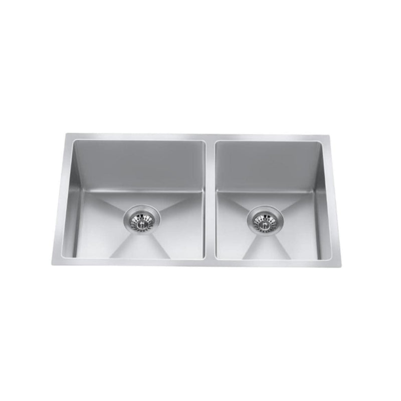 CXZD881L 32-in Low Divide Stainless Steel Double Bowl Sink W1023