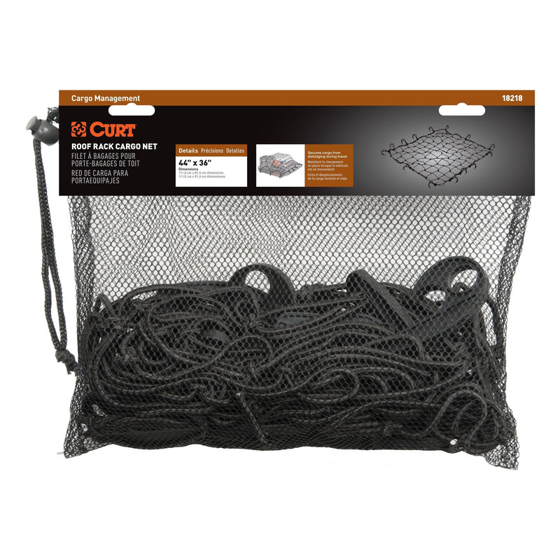 18218 Elastic Cargo Net with Hooks for Roof Basket, 44 x 36-in V616