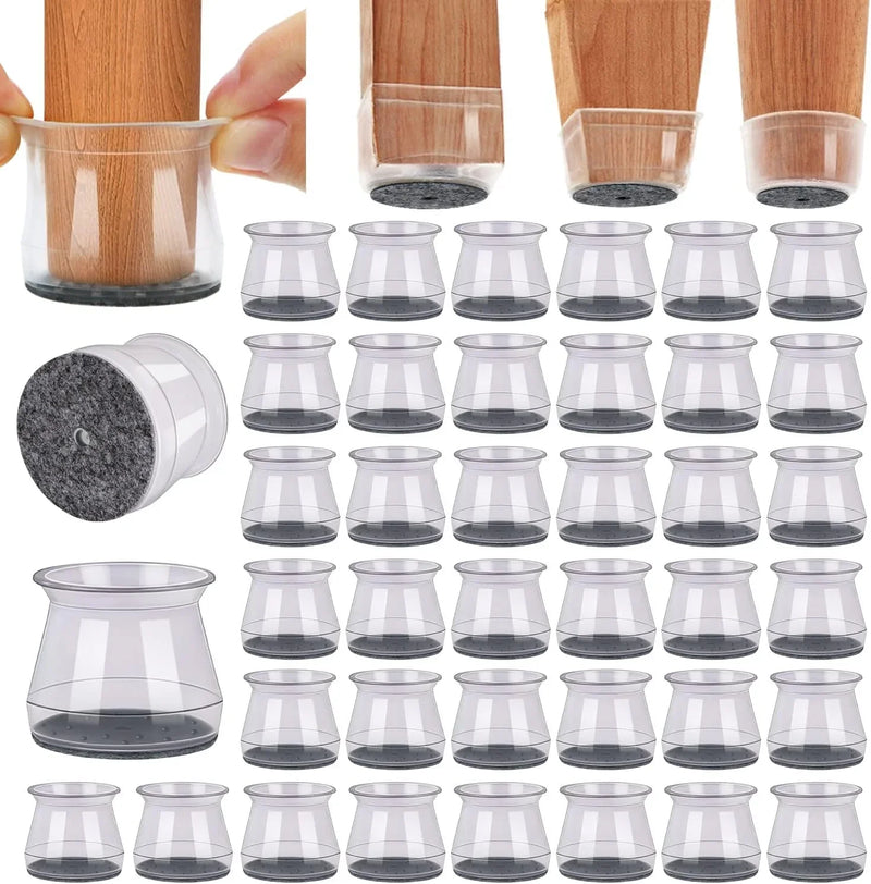BUMACO 40Pcs Chair Leg Floor Protectors Silicone Covers to Protect Floors N232