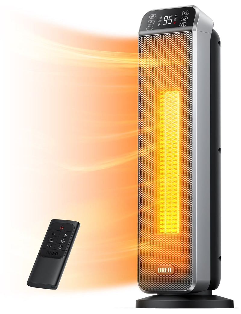 Space Heater for Inside, Electric Heater for Home with Remote, 24 in 11ft/s Fast Quiet Heating, 3 Modes, Safe Energy Efficient Heaters for... I7924
