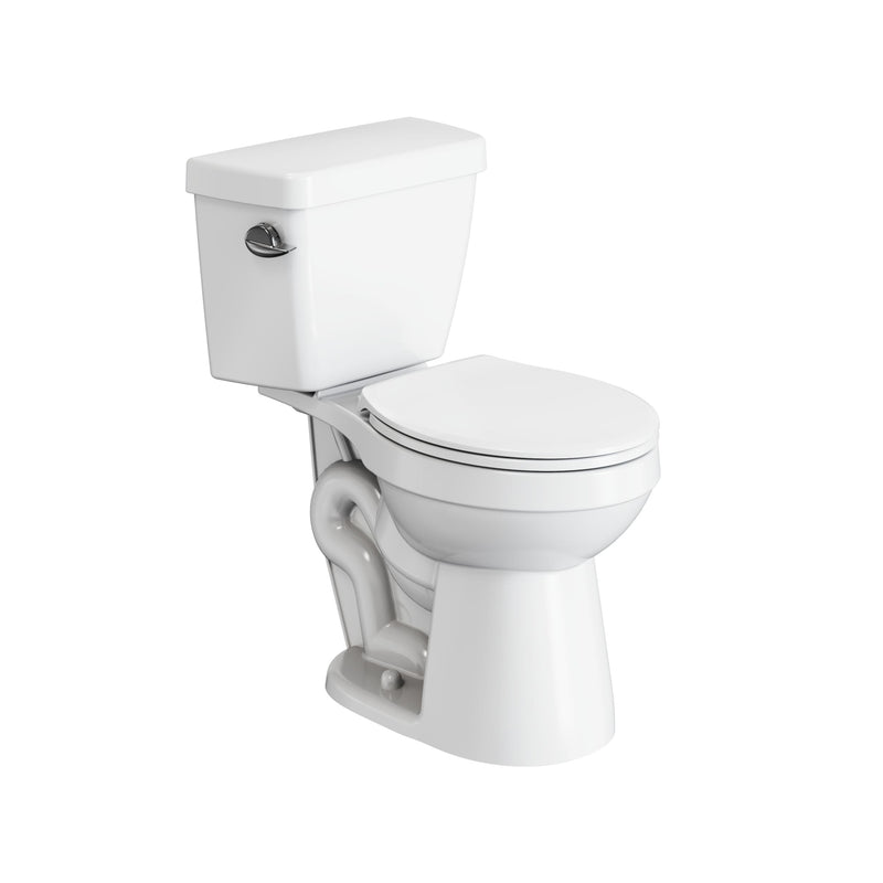 2-Piece Round Toilet Bowl with Soft Close, White, 4.8-L, Single Flush E6406