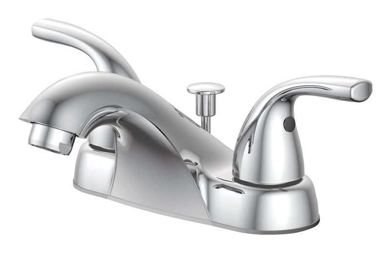 Renovate Double Handle Bathroom Sink Faucet with Pop-up Drain, 4-in Centreset, Chrome H2428