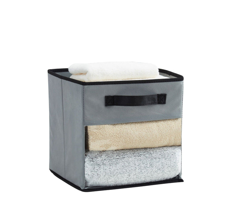 Collapsible Transparent Front Cube, 11-in, 6-pk, Grey F5365