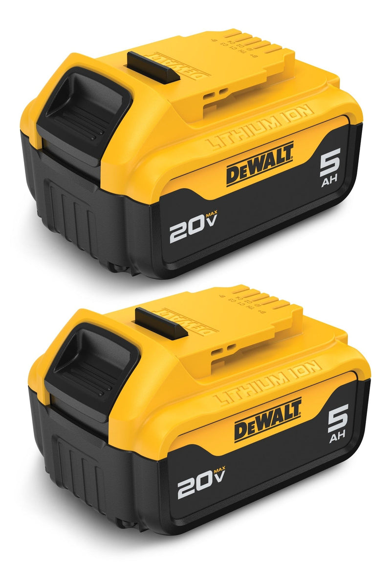 DCB205-2 20V MAX Lithium-Ion 5.0Ah Battery Pack with LED Fuel Gauge, 2-pk T294