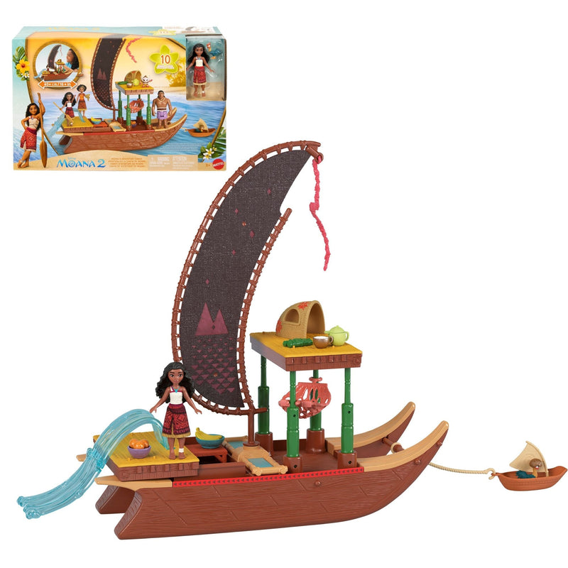 Princess Moana's Adventure Canoe Transforming Toy Set for Ages 4+ U6325