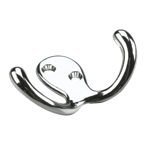 Double Wardrobe Hook, Chrome, 4pk E1425
