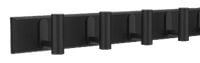 Dowel 4 Hook Rack, Black M2402