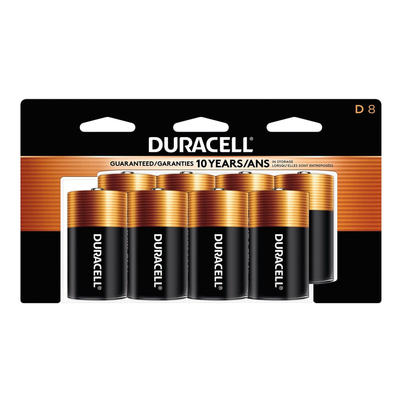 Coppertop D Alkaline Batteries, All Purpose, 8-pk V6501