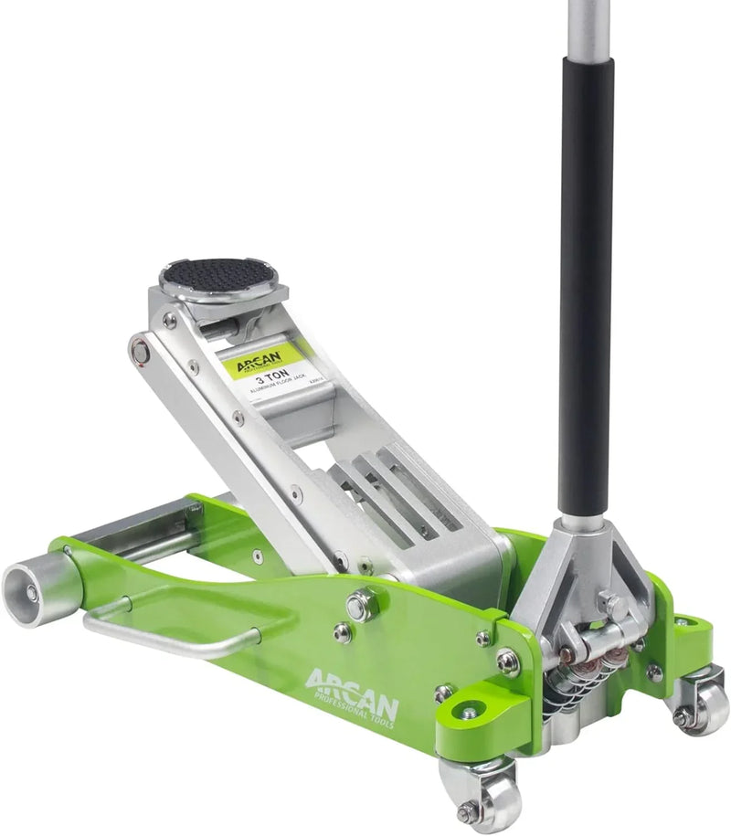Tools 3-Ton Quick Rise Aluminum Floor Jack with Dual Pump Pistons & Reinforced Lifting Arm (A20018_A20019) Z2791